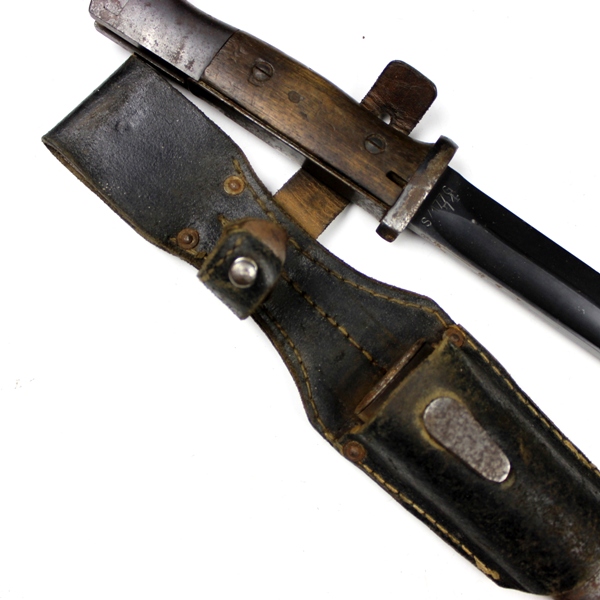 Mauser K98 bayonet w/ scabbard and leather frog