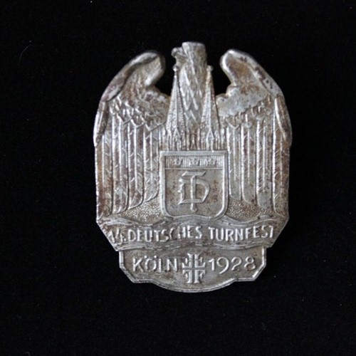 14th Deutsches Turnfest Koln 1928 silver badge