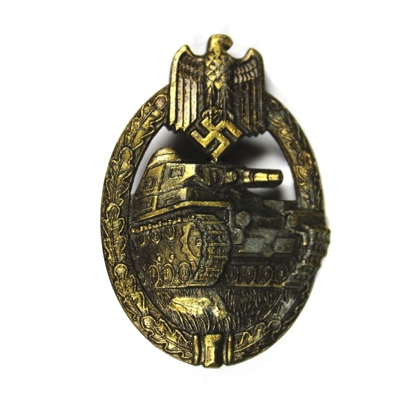 Panzer assault breast badge in bronze
