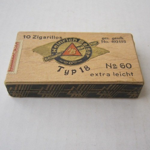 German WW2 Heinrich Beiser Type 18 box of 10 Zigarillos