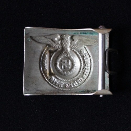 Early EM/NCO SS nickel - silver belt buckle - unmarked.