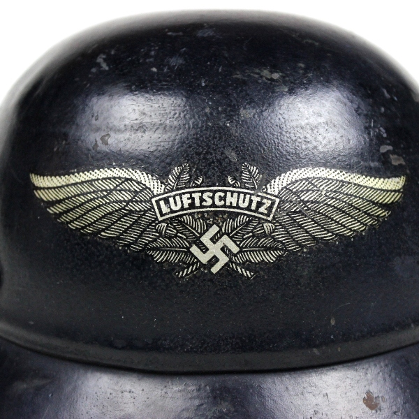 Luftschutz (Civil Defense) steel helmet w/ leather liner