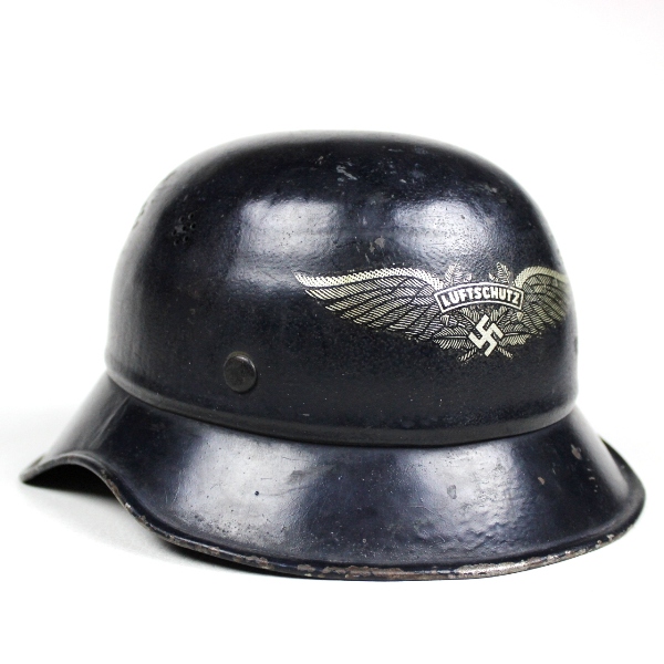 Luftschutz (Civil Defense) steel helmet w/ leather liner