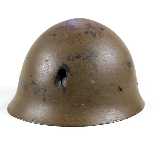 IJN / Naval landing forces type 90 helmet w/ bullet hole