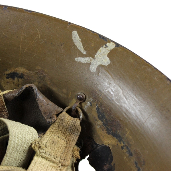 IJN / Naval landing forces type 90 helmet w/ bullet hole