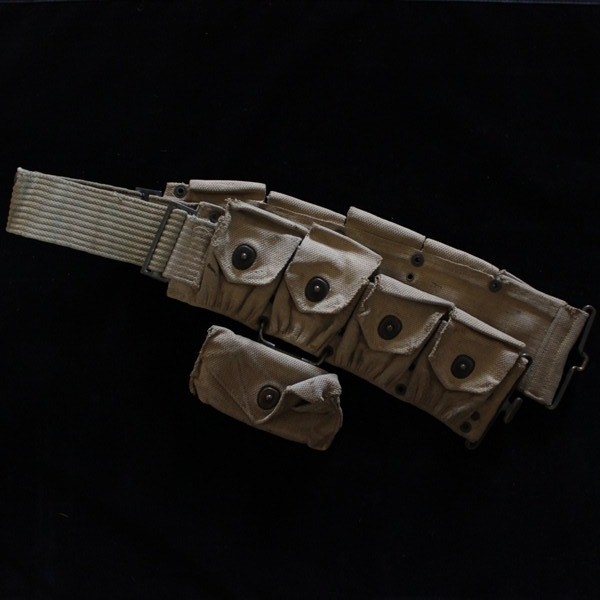 US Army M1910 US army dismounted rifle cartridge belt - Russell