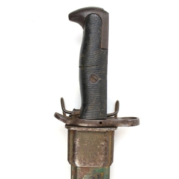 M1 Garand bayonet w/ camouflaged scabbard