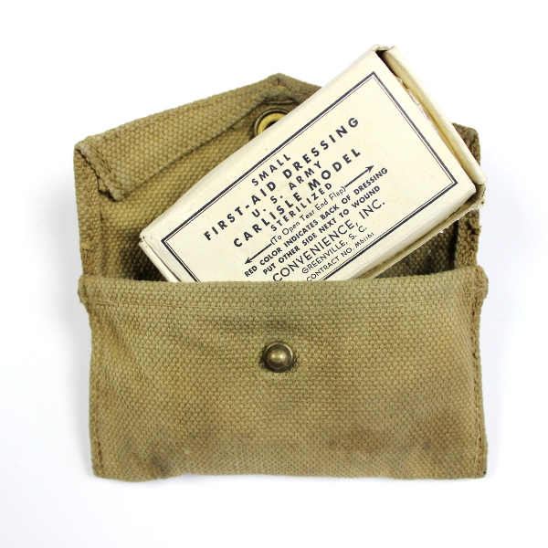 M1942 First aid packet pouch w/content - British Made 1944