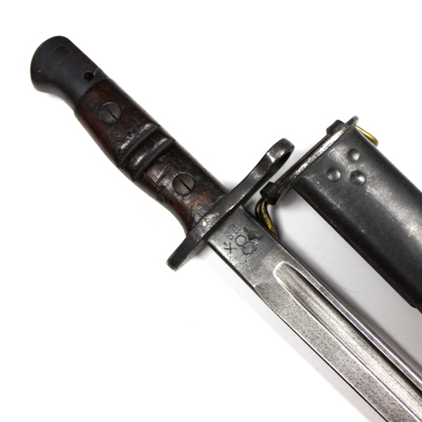 M1917 bayonet with leather scabbard