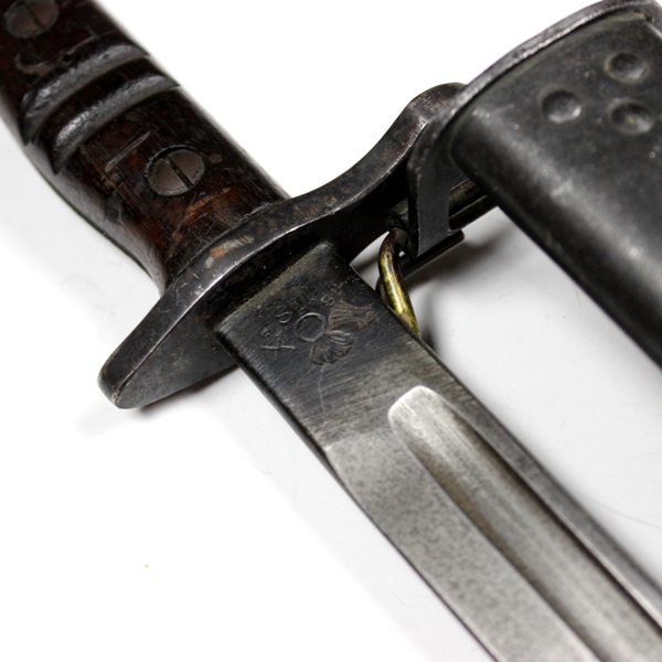 M1917 bayonet with leather scabbard