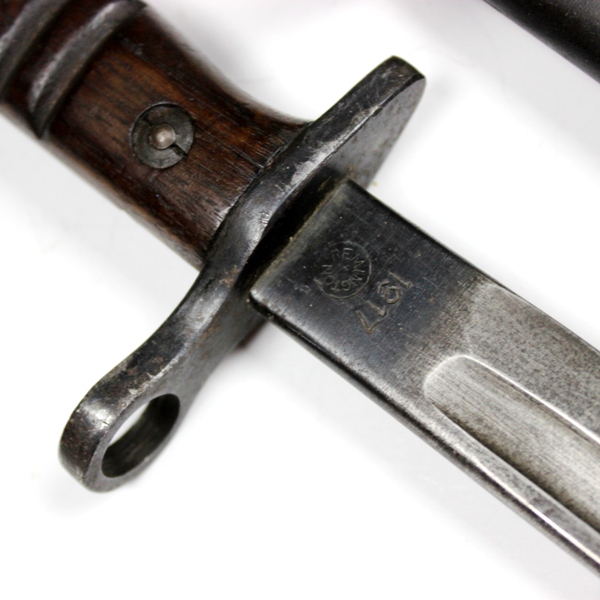 M1917 bayonet with leather scabbard