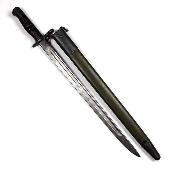 M1917 bayonet with leather scabbard
