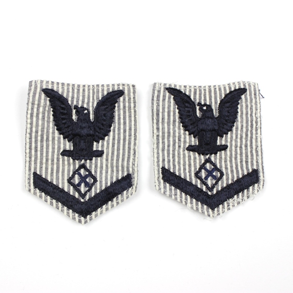 US Navy WAVES seersucker sleeve ranks - Specialist X 3rd Class