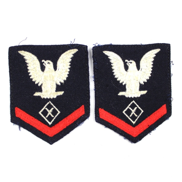 US Navy WAVES blue wool sleeve ranks - Specialist X 3rd Class