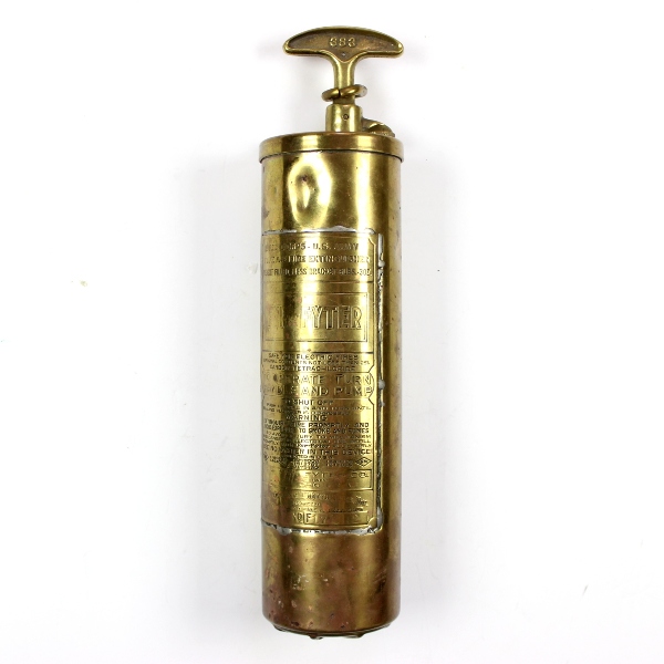Scarce Army Air Corps Type A-2 brass fire extinguisher