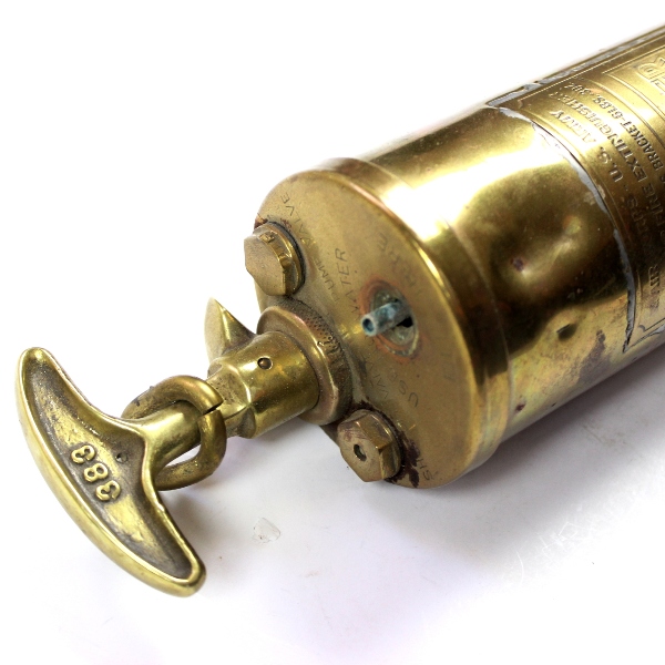 Scarce Army Air Corps Type A-2 brass fire extinguisher