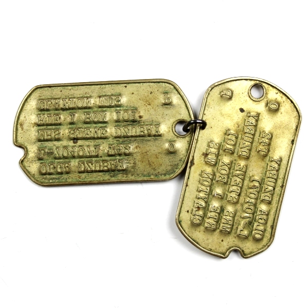 WAC dog tags and identification bracelets