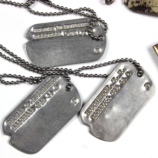 USAAF identification bracelet and dog tags