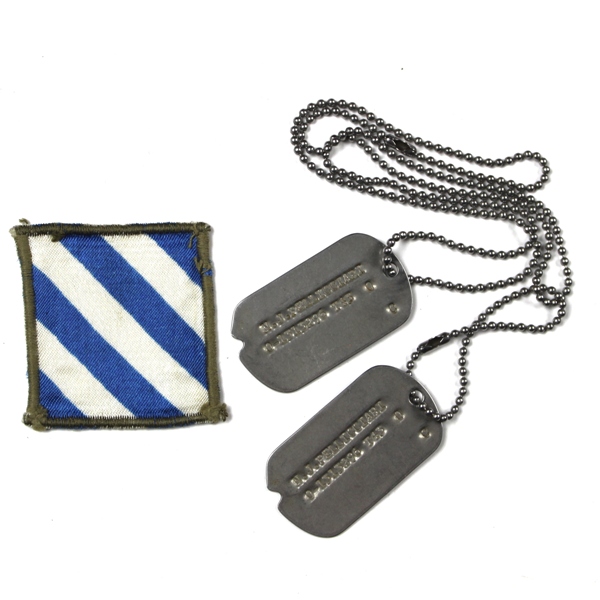 3rd Infantry Division dog tags w/ chain