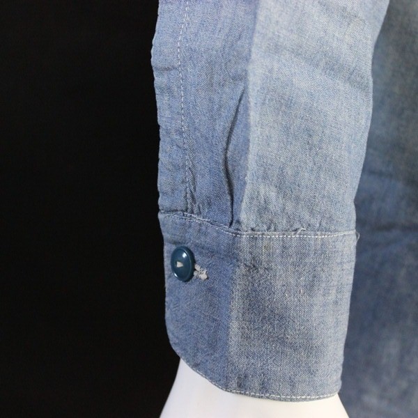 US Navy chambray utility shirt - ID’ed - USS Tarazed