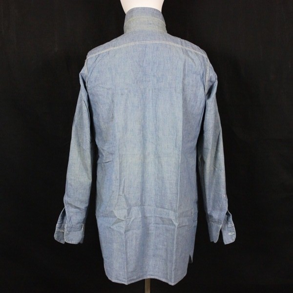 US Navy chambray utility shirt - ID’ed - USS Tarazed