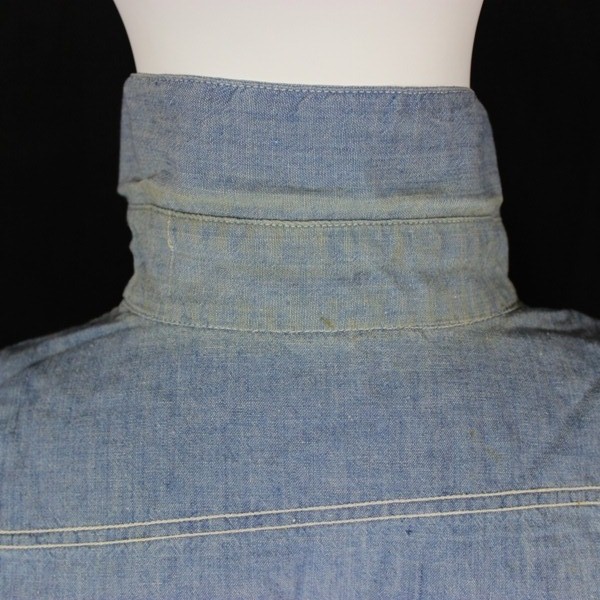US Navy chambray utility shirt - ID’ed - USS Tarazed
