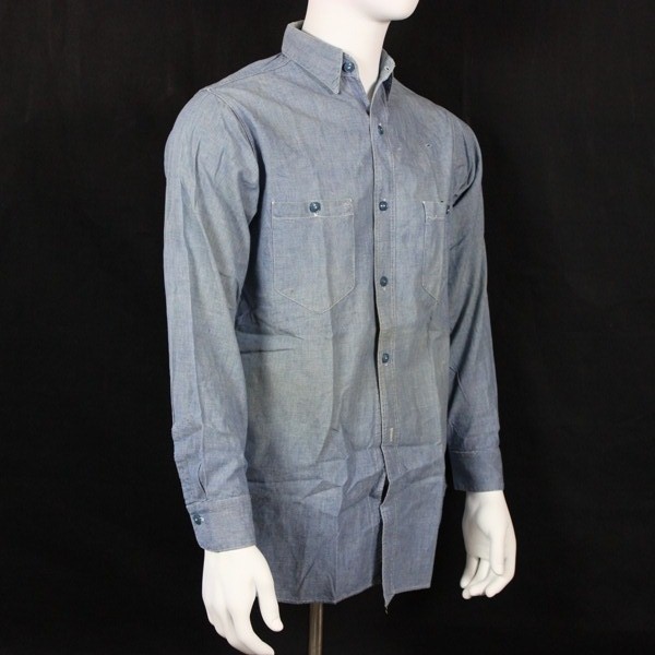 US Navy chambray utility shirt - ID’ed - USS Tarazed