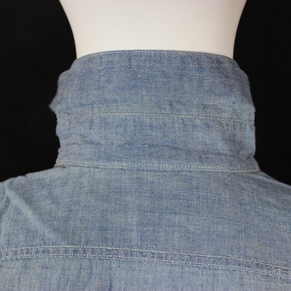 US Navy chambray utility shirt - ID’ed - USS Tarazed