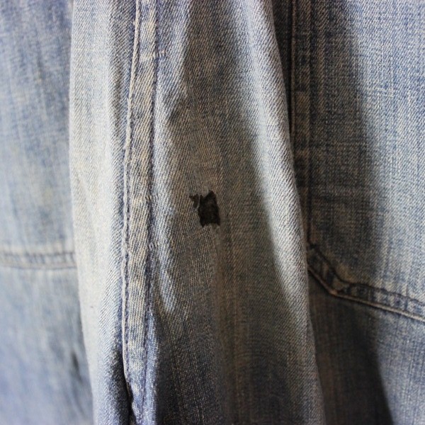 US Navy Dungaree denim pair of pants - ID’ed - USS Tarazed