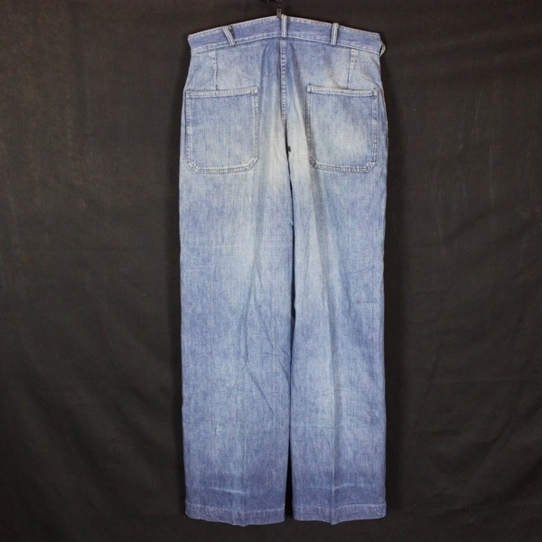US Navy Dungaree denim pair of pants - ID’ed - USS Tarazed