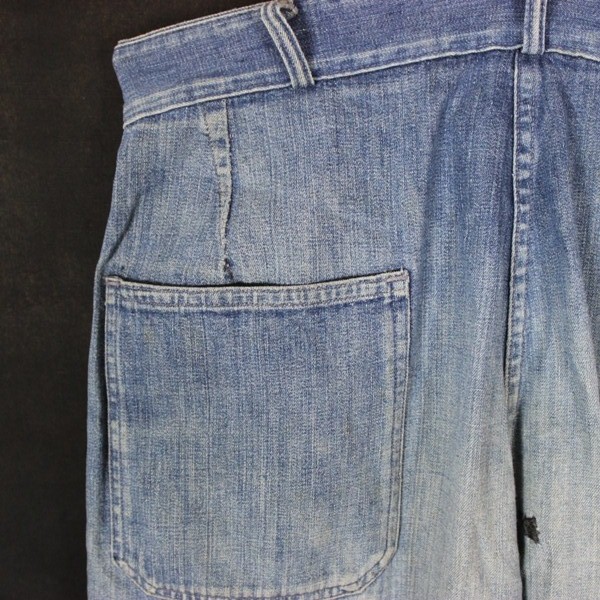 US Navy Dungaree denim pair of pants - ID’ed - USS Tarazed