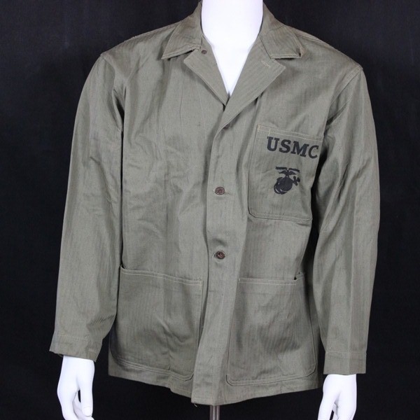 USMC P41 HBT fatigue shirt - Size 42 / Dated 1943