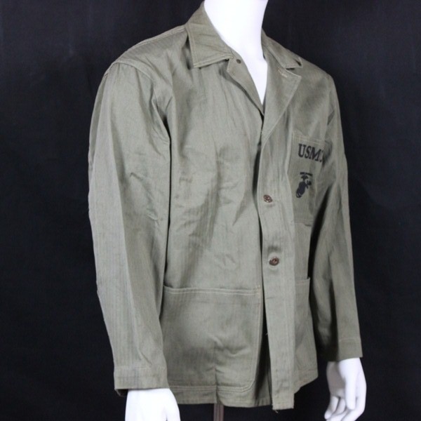 USMC P41 HBT fatigue shirt - Size 42 / Dated 1943