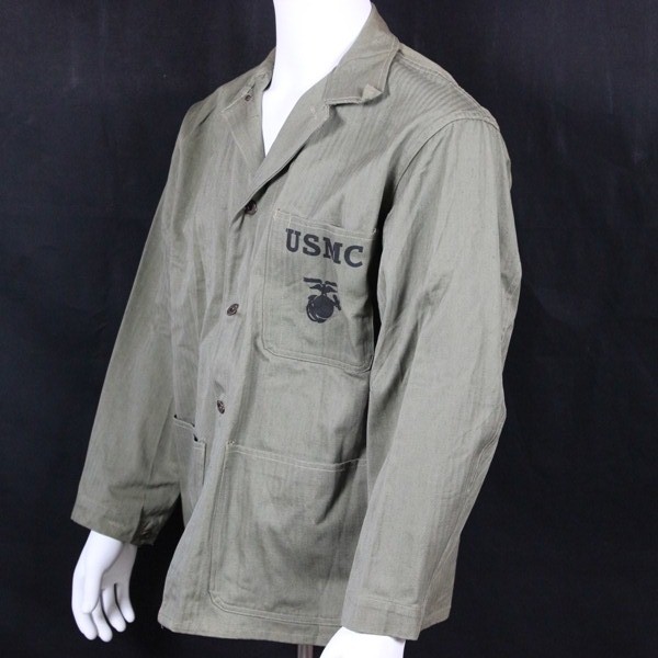 USMC P41 HBT fatigue shirt - Size 42 / Dated 1943