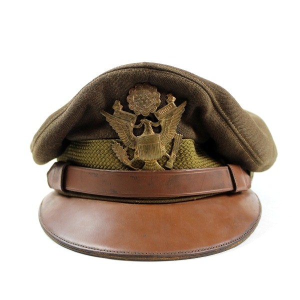 USAAF Chocolate gabardine officer service cap - Dobbs