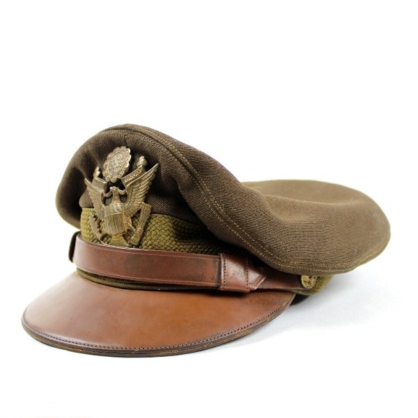 USAAF Chocolate gabardine officer service cap - Dobbs