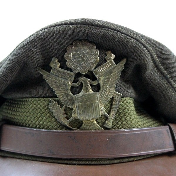 USAAF Chocolate gabardine officer service cap - Dobbs