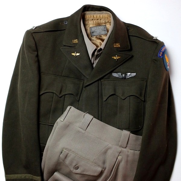 Air Transport Command dress uniform - tailored Ike Jacket - Pink shirt and trousers