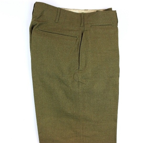 M1937 OD “Mustard” wool serge field trousers - W33 L33 - 1942