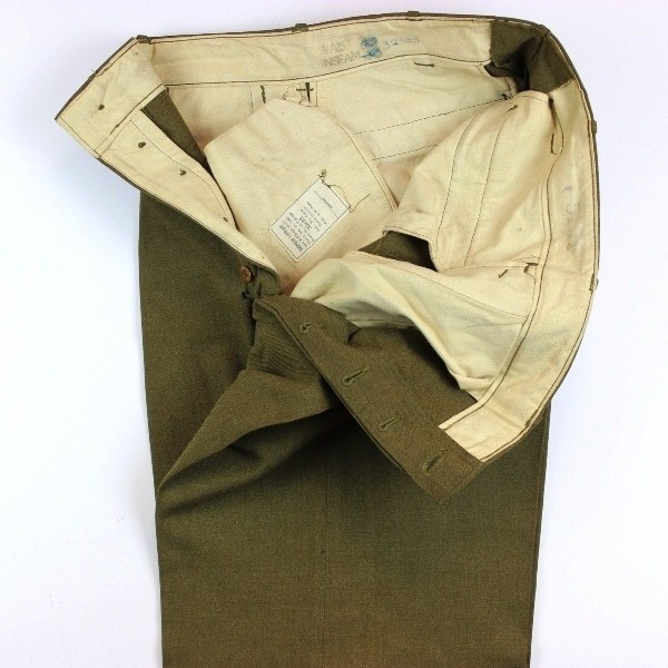 M1937 OD “Mustard” wool serge field trousers - W33 L33 - 1942