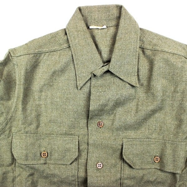 US Army EMs brown “mustard” wool flannel shirt - 14 ½ - 32