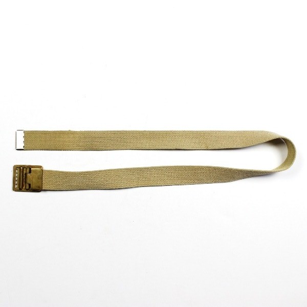 44th Collectors Avenue M1937 Khaki / tan cotton webbing EMs trousers belt