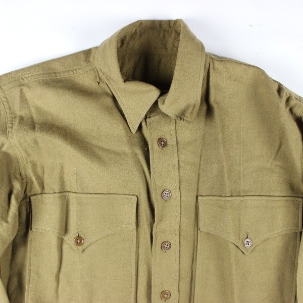 USMC enlisted men brown wool flannel shirt