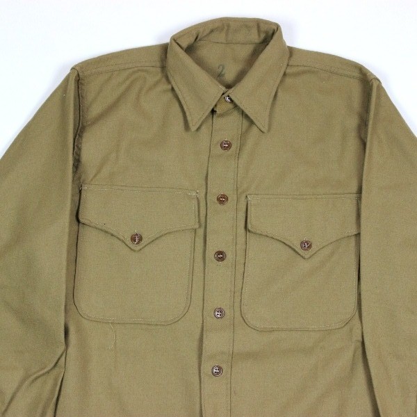 USMC enlisted men brown wool shirt
