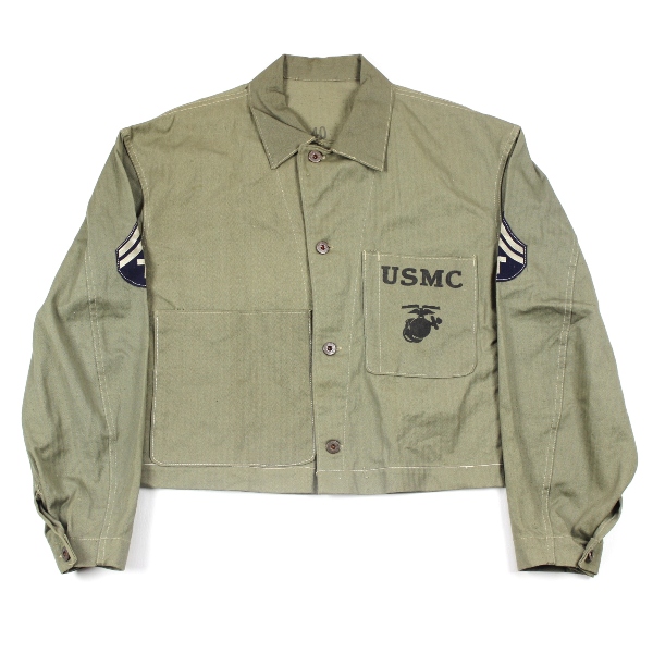 Very interesting shortened USMC P41 jacket w/ Army ranks