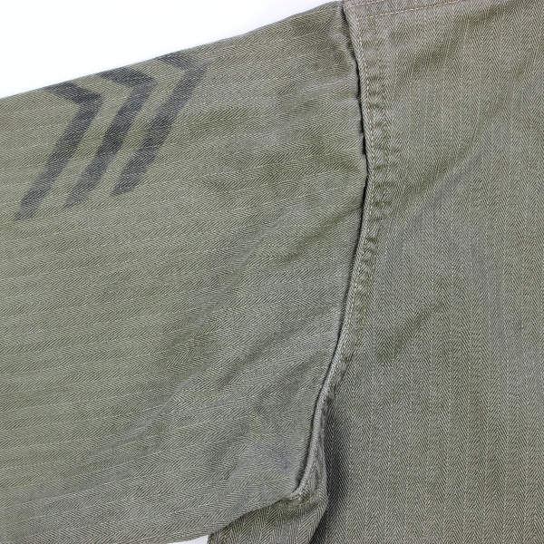 USMC P44 HBT field jacket - stenciled corporal stripes