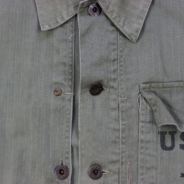 USMC P44 HBT field jacket - stenciled corporal stripes