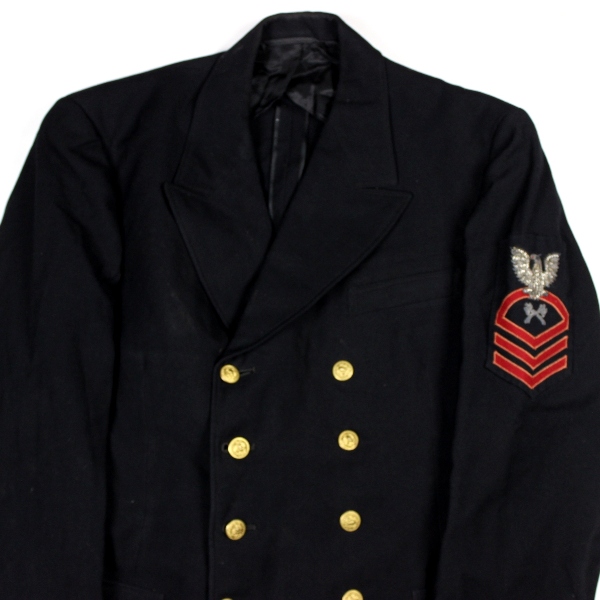 US Navy dress jacket - bullion CPO Carpenter's mate - Seabee