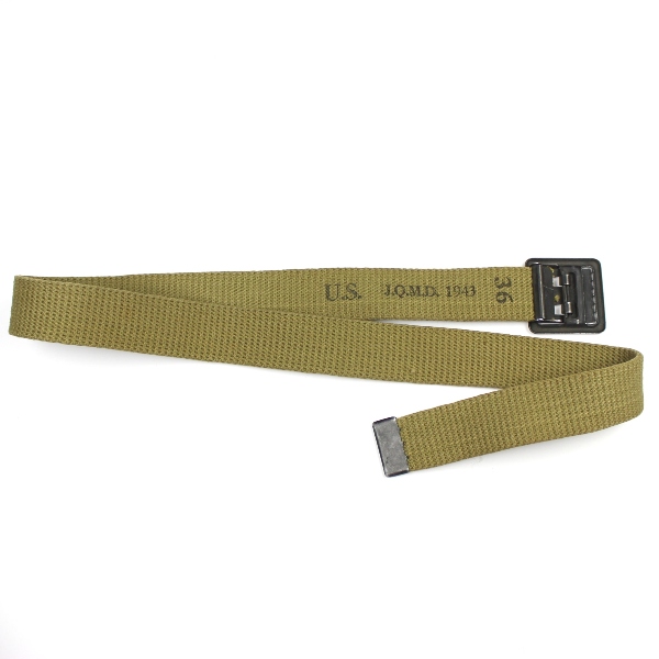 M1937 enlisted men cotton webbing trousers belt - JQMD 43