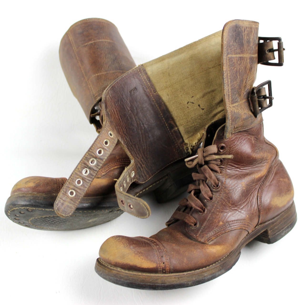 Early M43 double buckle boots w/ toe cap - 8 1/2 E